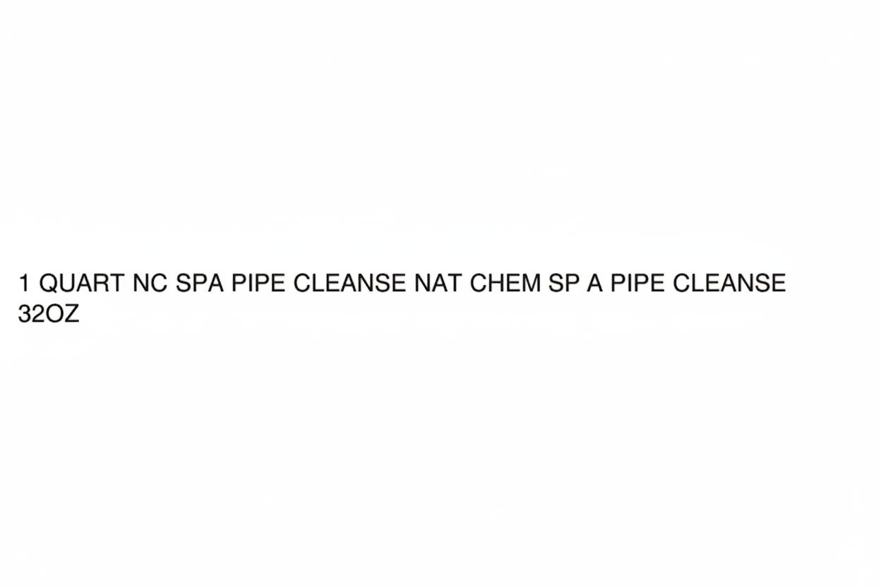 Pipe cleanse spa chemicals