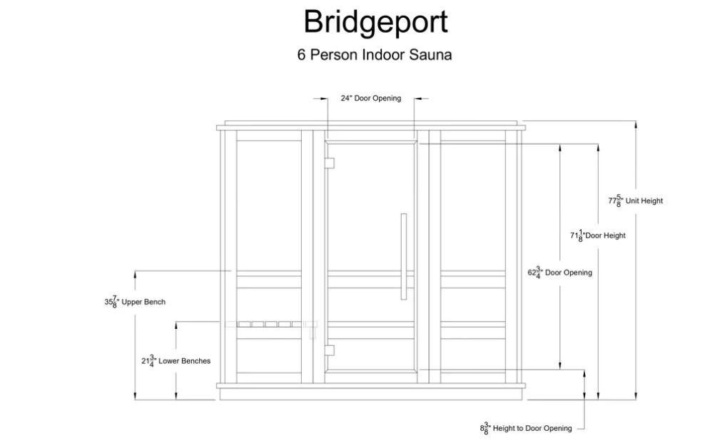 Bridgeport 6 Person Indoor Sauna