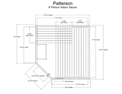 Patterson 6 Person Indoor Sauna