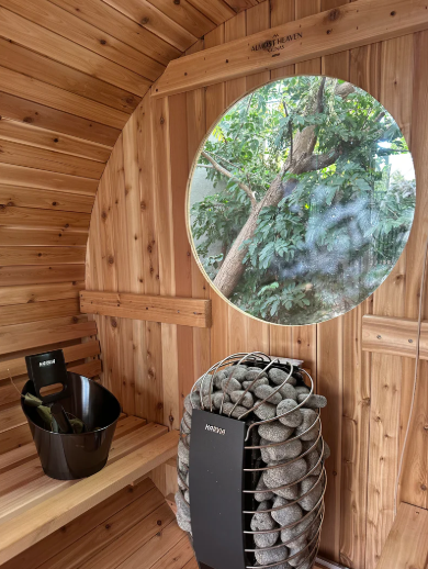 Huntington 4-6 Person Canopy Barrel Sauna